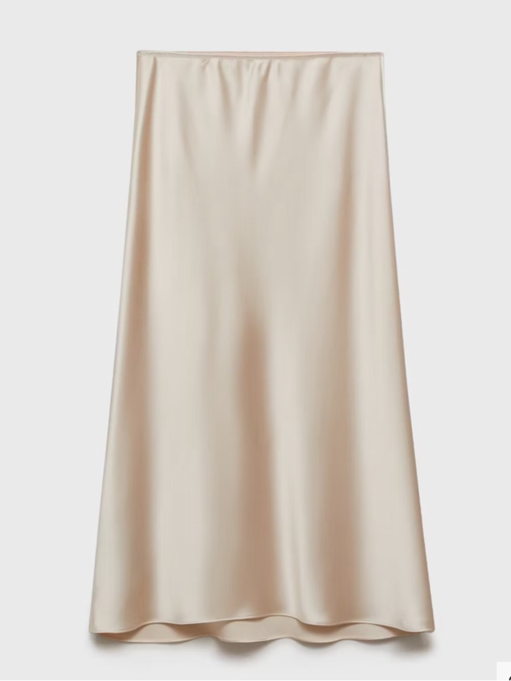 MANGO MIDI Satin Midi Skirt
